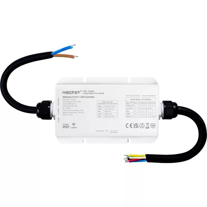 Miboxer LS2-WP ūdensnecaurlaidīgs IP67 5-in-1 LED kontrolieris 2.4G