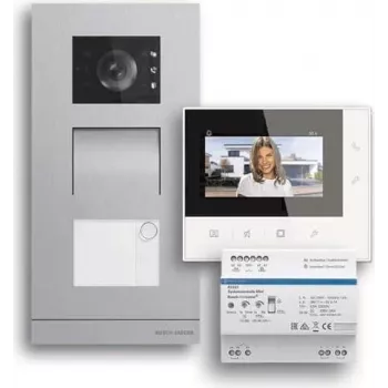 ABB Welcome Basic 2-vadu video domofona komplekts vienģimenes mājām, 7 inch iekštelpu stacija, iebūvējamā āra stacija