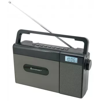 Soundmaster RCD1170SW pārnēsājamais CD radio ar FM, Bluetooth, USB un uzlādējamu bateriju - melns
