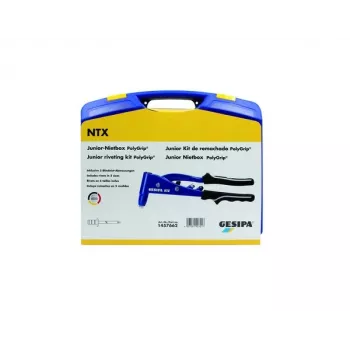 Gesipa PolyGrip® Junior Rivet Box – 352 gabalu aklo kniedes komplekts metāla kārbā