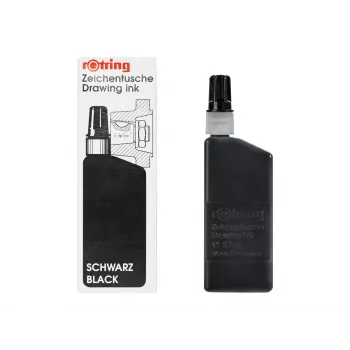 rOtring Isograph melnā pigmenta tinte 23 ml tehniskajām pildspalvām