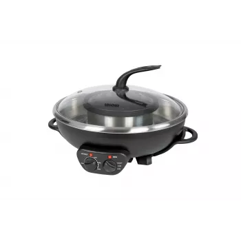 UNOLD 48745 Asia Fondue Hot Pot elektriskais katls 2,5L, nerūsējošais tērauds, 1500W ar 8 dakšām