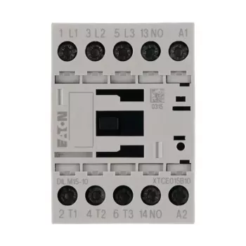 Eaton DILM15-10 24 V līdzstrāvas jaudas kontaktors, 3 polu, 15 A, 7,5 kW, 1 NO palīgkontakts