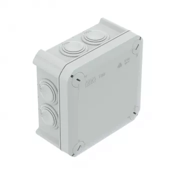 OBO T 60 kabeļu sadales kārba ar ieejām 114x114x57 PP gaiši pelēka