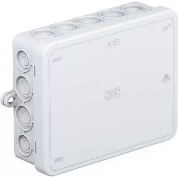 OBO A 18 kabeļu sadales kārba 125x100x38 mm gaiši pelēka RAL 7035