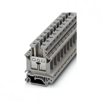 Phoenix 3006043 UK 16 N caurvades spaiļu bloks, skrūvju savienojums, 16 mm², 1000 V, 76 A, pelēks