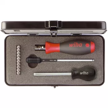 Wiha 34614 Torx skrūvgriežu komplekts ar griezes momentu, VDE izolēts, 14 daļas ar slimBits