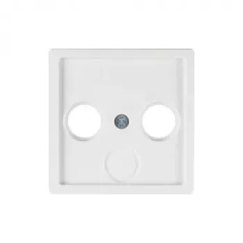 Berker 12036089 centrālā plāksne 2 un 3 caurumu antenu kontaktligzdām, polar balta