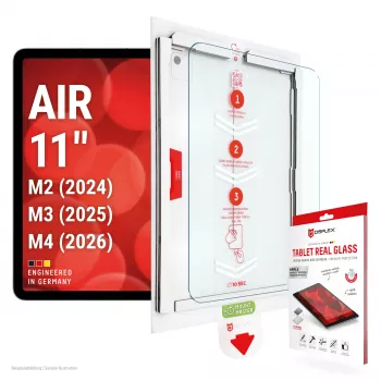 DISPLEX Tablet Real Glass ekrāna aizsargs iPad Air 11 collu (2024/2025/2026) - rūdīts stikls, 9H, HD Clear