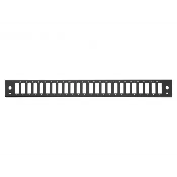 EQUIP 19 collu 1U Rack-Mount optisko šķiedru sadales panelis, 24x SC-Duplex, 48 šķiedru Multimode OM3/OM4, tērauds, melns