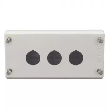 Eaton M22-I3 virsmas montāžas korpuss, 3 izgriezumi, pelēks RAL 7035, IP66/IP67/IP69K, 80x153x56mm