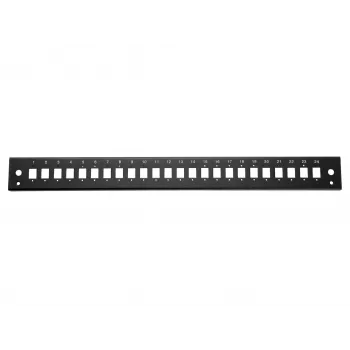 EQUIP 19 inch Sadales panelis 24x LC-Duplex SC-Simplex, tērauds, melns - 1U skapja modulis