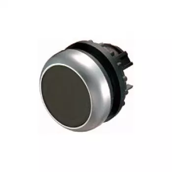 Eaton M22-D-S plakana spiedpogas aktuators, melns, momentāns, 22,5 mm, IP66/IP67/IP69K