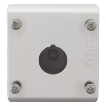 Eaton M22-I1 virsmas montāžas tukšais korpuss, 1 pozīcija, pelēks RAL 7035, IP66, 80 x 72 x 56 mm