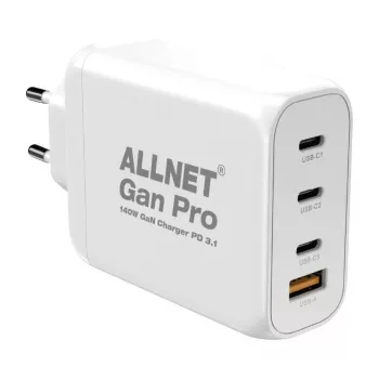 ALLNET GaN USB-C PD 3.1 barošanas bloks 140W 1A3C