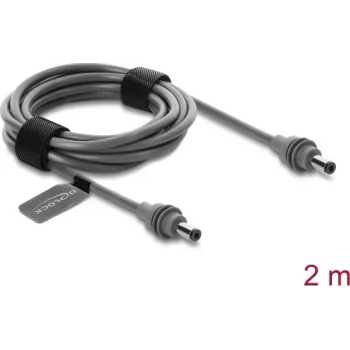 Delock DC 5,5 x 2,1 mm vīriešu–vīriešu strāvas pagarinātājs Starlink Mini, 2 m pelēks