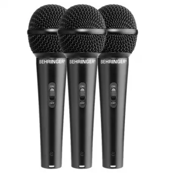 Behringer XM1800S Dinamiskais mikrofons, 3 komplektā ar pārnēsāšanas somu