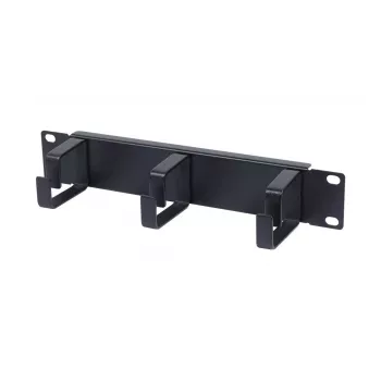 ALLNET ALL-S0002263 10 collu kabeļu vadības panelis, 1U, metāla ar 3 cilpām, melns