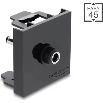 Delock Easy 45 modulis DC 5,5 x 2,1 mm ligzda uz DC 5,5 x 2,5 mm spraudni melns