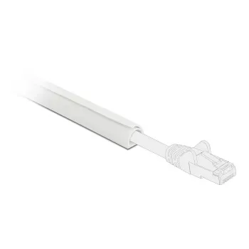 Delock pašlīmējošs kabeļu kanāls ar bīdāmu vāku 25 x 10 mm, 1 m, 5 iepakojumā, balts