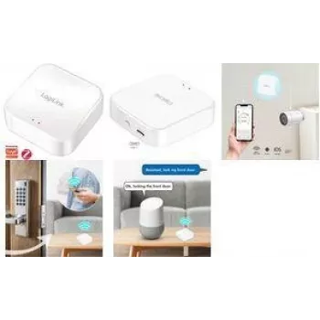 LogiLink Zigbee Gateway, Wi-Fi 802.11b/g/n, Tuya saderīgs, balts