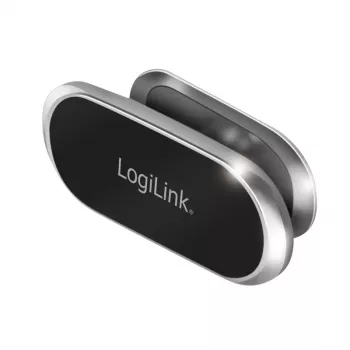 LogiLink Magnetic Air Vent Car Phone Holder Silver – 360° pagriežams, neodīma satvēriens, universāls