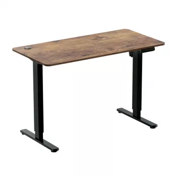 LOGILINK EO0057 Elektriskais rakstāmgalds ar regulējamu augstumu, 120x60 cm, viens motors, brūna virsma, 70 kg slodze