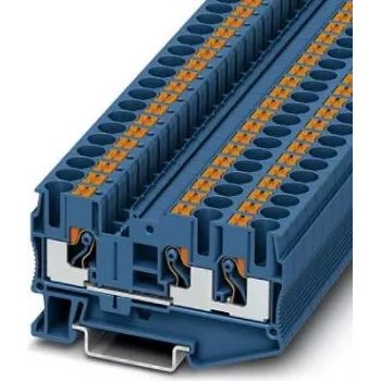 Phoenix 3211485 PT 6-TWIN BU caurlaides spaiļu bloks, push-in, zils