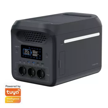 LogiLink PPS1800 pārnēsājamā elektrostacija, 1800 W, LiFePO4, saderīga ar Tuya