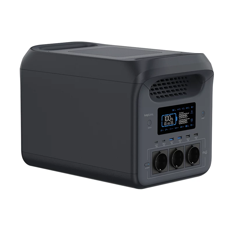 LogiLink PPS1800 pārnēsājamā elektrostacija, 1800 W, LiFePO4, saderīga ar Tuya