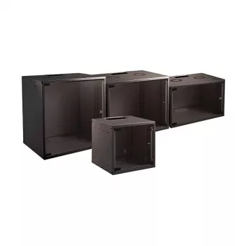 EFB Elektronik BASIC 15U sienas tīkla skapis, 19 collu, 450 mm dziļš, melns RAL 9005