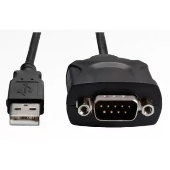 Fujitsu USB uz seriālo adaptera kabelis, RS-232 DB9, 128 Kbps, 1,8 m, melns