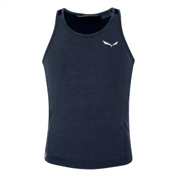 Salewa Agner Hybrid Tank bērnu bezpiedurkņu pamatslāņa tops - Navy Blazer Melange 104-116 cm