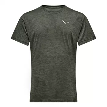 Salewa Puez Melange Dry īso piedurkņu T-krekls - Dark Olive Melange - XL