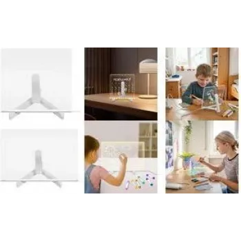 LogiLink LED gaismas tāfele A4 ar 7 fluorescējošiem marķieriem, USB/Bateriju darbināma, akrila, 30 x 20 cm