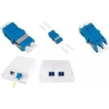 LogiLink FA03LC7 LC Duplex šķiedru adapteris, 12 gab. iepakojums, bez atloka, zils