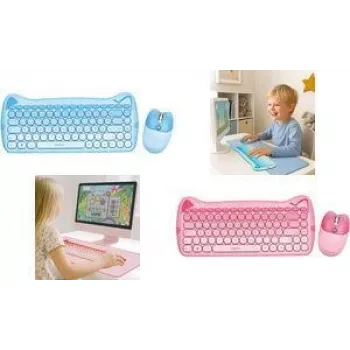 LogiLink Kids Keyboard 2.4G Combo komplekts, zils
