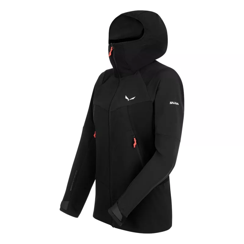Salewa Sella DST sieviešu softshell jaka Black Out L