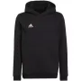 adidas Entrada 22 kapuces sporta krekls bērniem melns 128cm