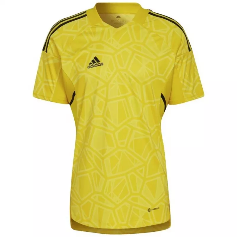 adidas vīriešu Condivo 22 vārtsarga krekls ar īsu piedurkni Solar Yellow HF0138