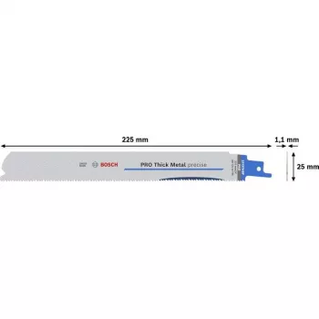 Bosch 2608658999 Expert Progressor for Metal S 1137 HBF zāģa asmeņi metālam, 225 mm, 1,1 mm, 25 gab.