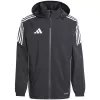 adidas Tiro 24 Rain vīriešu futbola lietus jaka Black/White XL