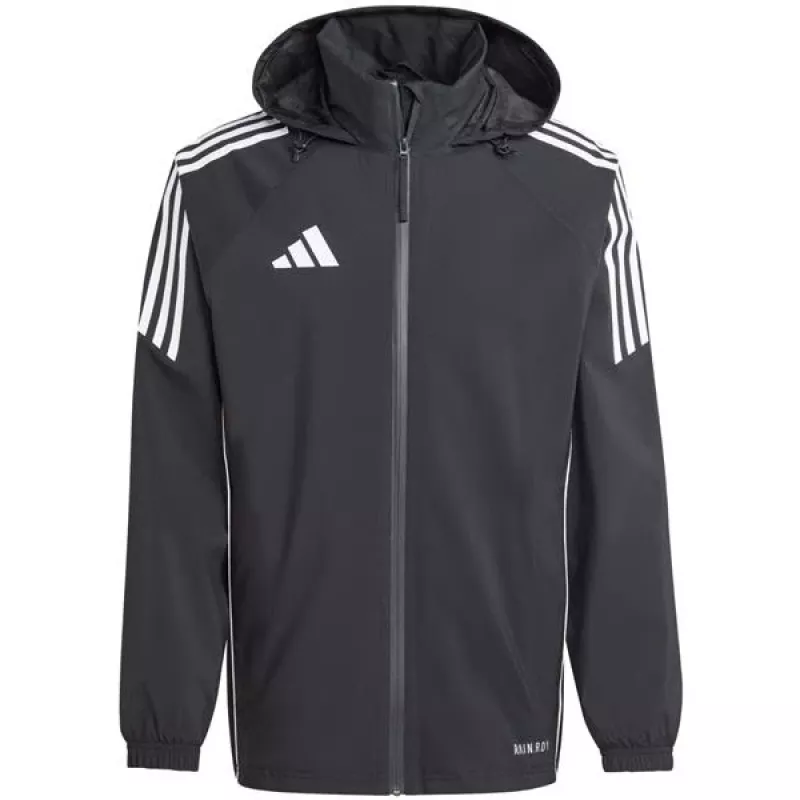 adidas Tiro 24 Rain vīriešu futbola lietus jaka Black/White XL