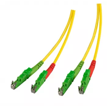 EFB Elektronik O0933.30 E2000/APC uz E2000/APC vienmoda dupleksā optiskā šķiedras pārvades kabelis, OS2, 2 m, LSZH, dzeltens