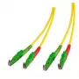EFB Elektronik O0933.30 E2000/APC uz E2000/APC vienmoda dupleksā optiskā šķiedras pārvades kabelis, OS2, 2 m, LSZH, dzeltens