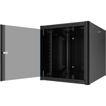 EFB Elektronik 19 collu sienas skapis 20U, 800 mm dziļums, salikts, RAL 9005 melns