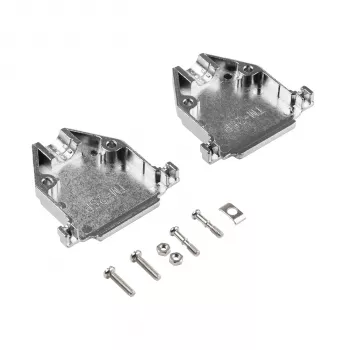 EFB Elektronik 29432.1V2 pilnmetāla vāciņš E-GP25G ar kabeļa atslogošanu, D-Sub 25-pin, EMI/RFI ekranēts, cinka sakausējums, sudraba