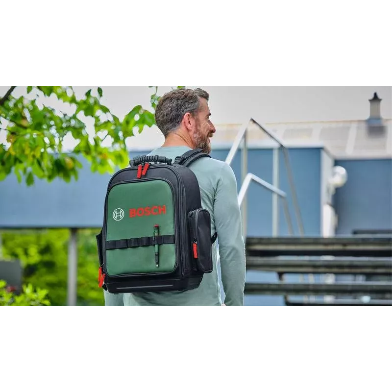 Bosch Power Tools 60 gabalu instrumentu mugursomas komplekts (melns/zaļš)