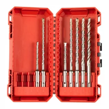 Milwaukee SDS Plus M2 āmura urbju komplekts, 7 gab. (5, 6, 8 x 110 mm; 6, 8, 10, 12 x 160 mm)