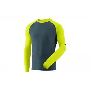Salewa vīriešu Dynafit Alpine Pro garās piedurknes skriešanas krekls - Ultra Yellow